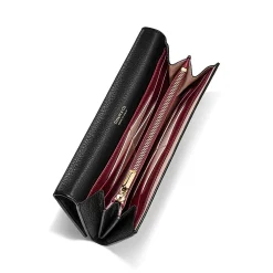 Tiffany & Co. T&CO. Flap Continental Wallet in Black Leather | ^Women Small Leather Goods|Women's Accessories