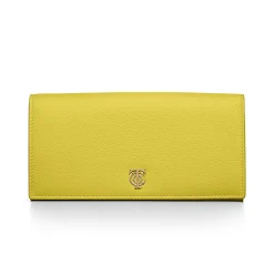 Tiffany & Co. T&CO. Flap Continental Wallet in Chartreuse Leather | ^Women Small Leather Goods|Women's Accessories