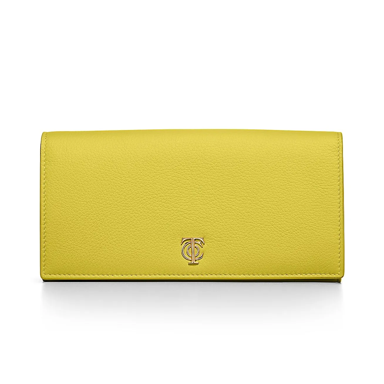 Tiffany & Co. T&CO. Flap Continental Wallet in Chartreuse Leather | ^Women Small Leather Goods|Women's Accessories