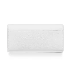 Tiffany & Co. T&CO. Flap Continental Wallet in White Leather | ^Women Small Leather Goods|Women's Accessories