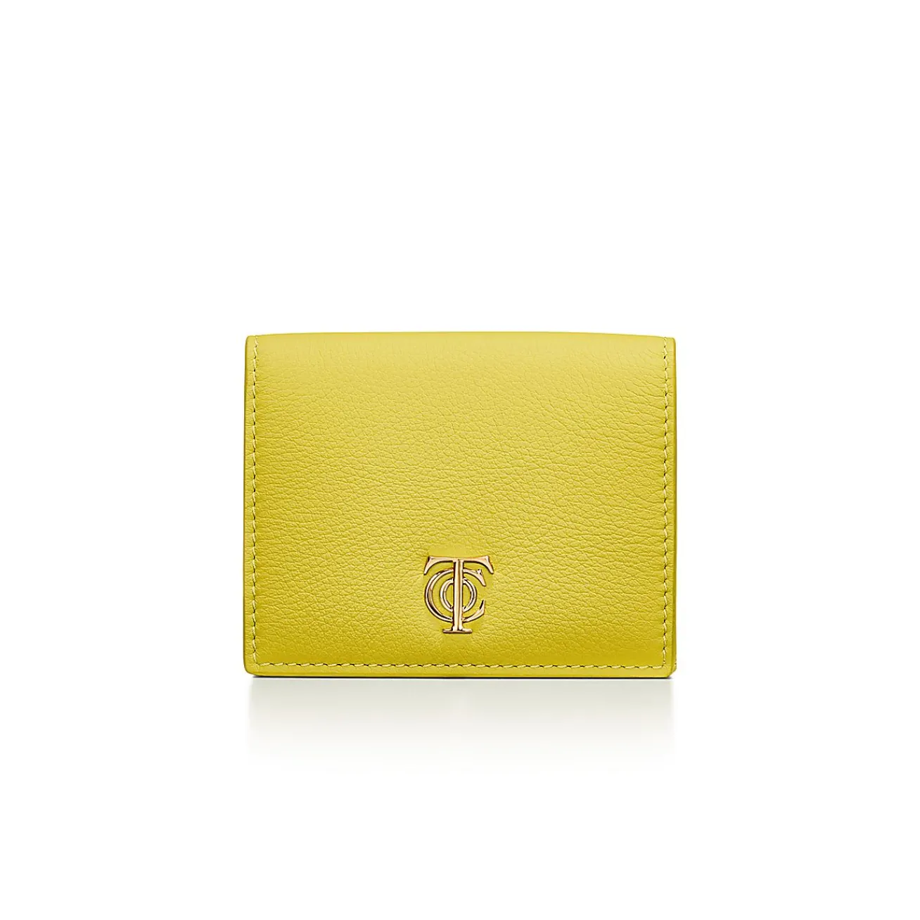 Tiffany & Co. T&CO. Trifold Wallet in Chartreuse Leather | ^Women Small Leather Goods|Women's Accessories