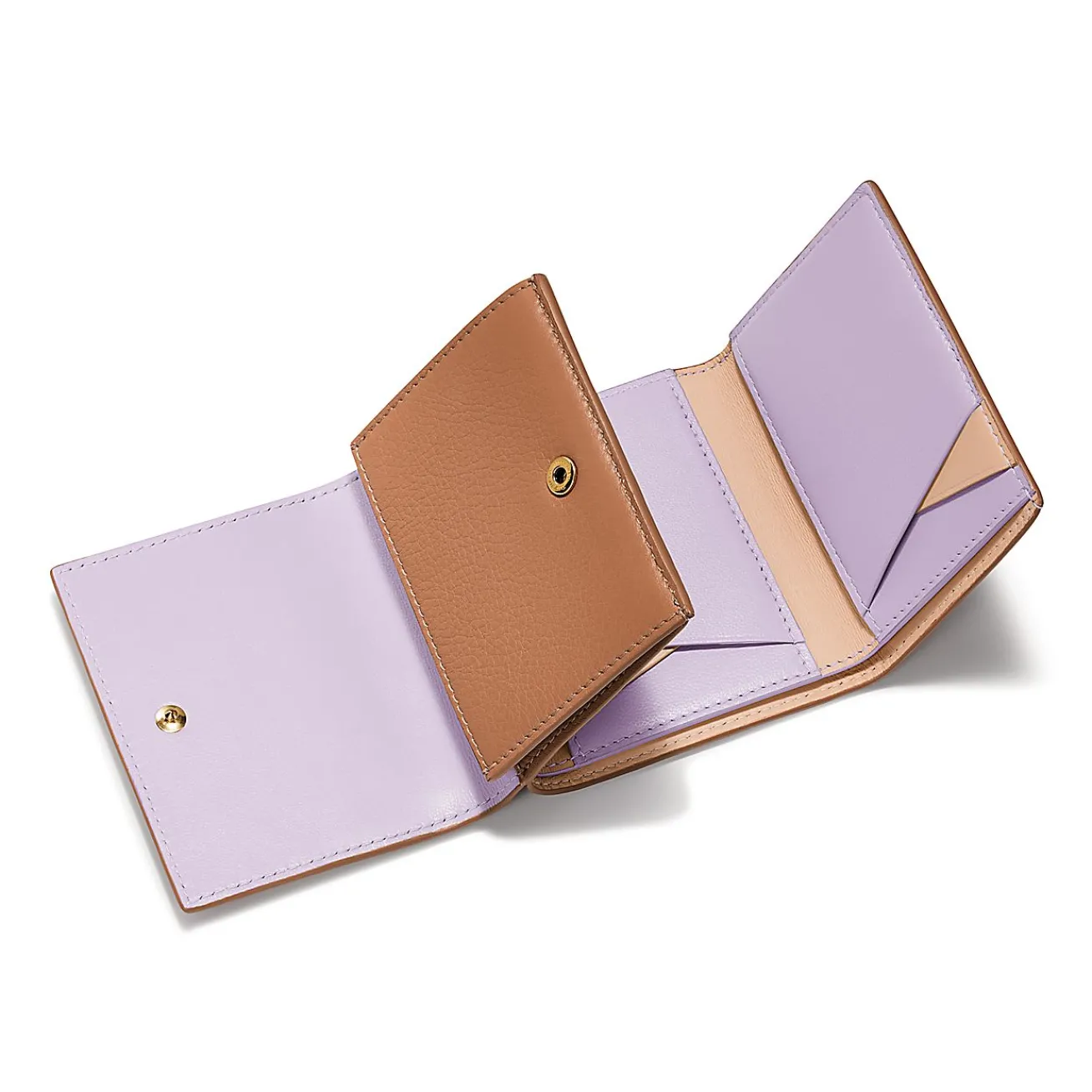 Tiffany & Co. T&CO. Trifold Wallet in Clay Brown Leather | ^Women Small Leather Goods|Women's Accessories