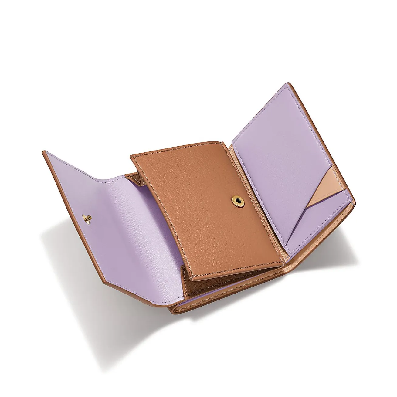 Tiffany & Co. T&CO. Trifold Wallet in Clay Brown Leather | ^Women Small Leather Goods|Women's Accessories