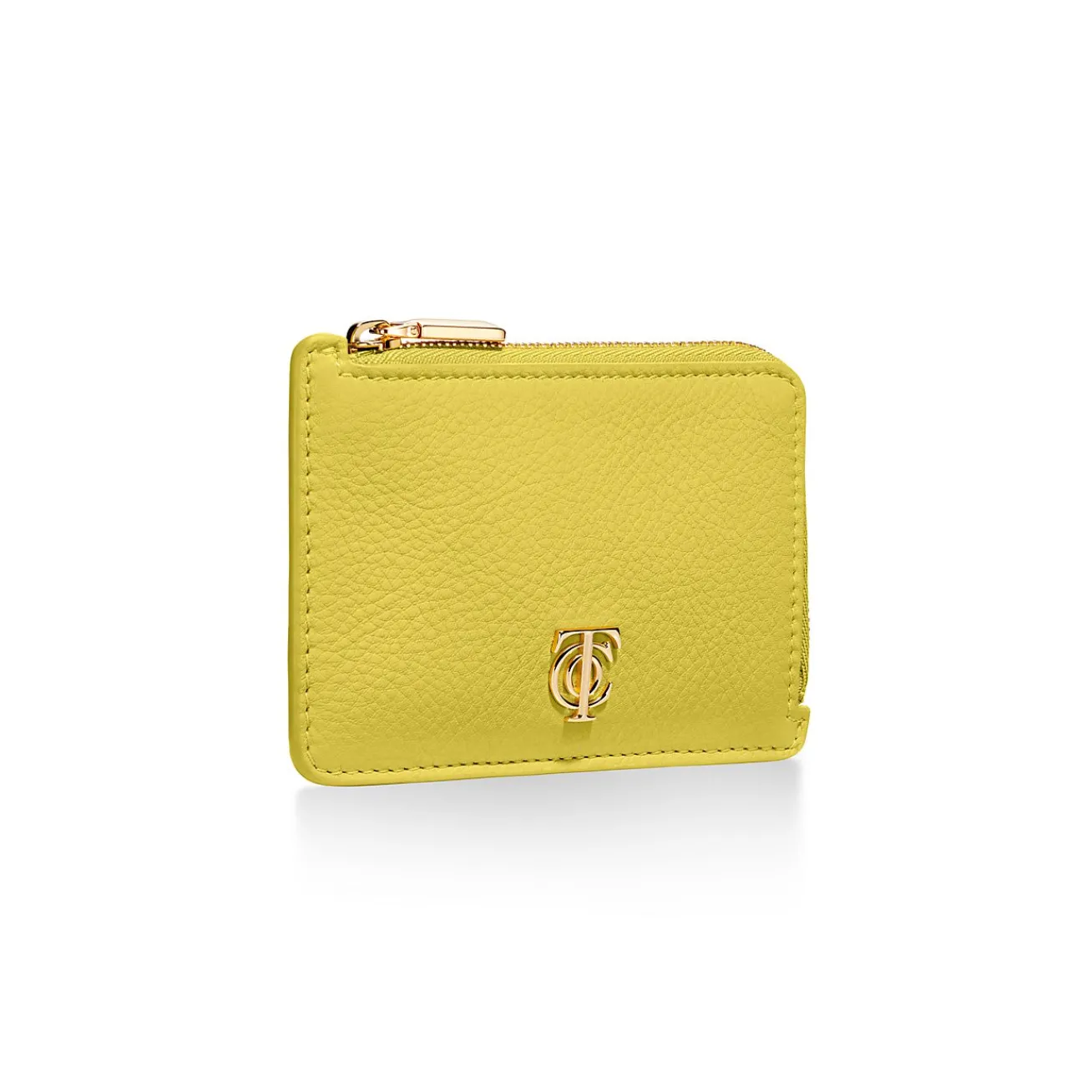 Tiffany & Co. T&CO. Zip Card Case in Chartreuse Leather | ^Women Small Leather Goods|Women's Accessories