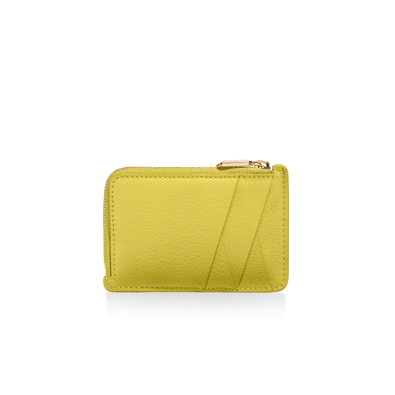 Tiffany & Co. T&CO. Zip Card Case in Chartreuse Leather | ^Women Small Leather Goods|Women's Accessories
