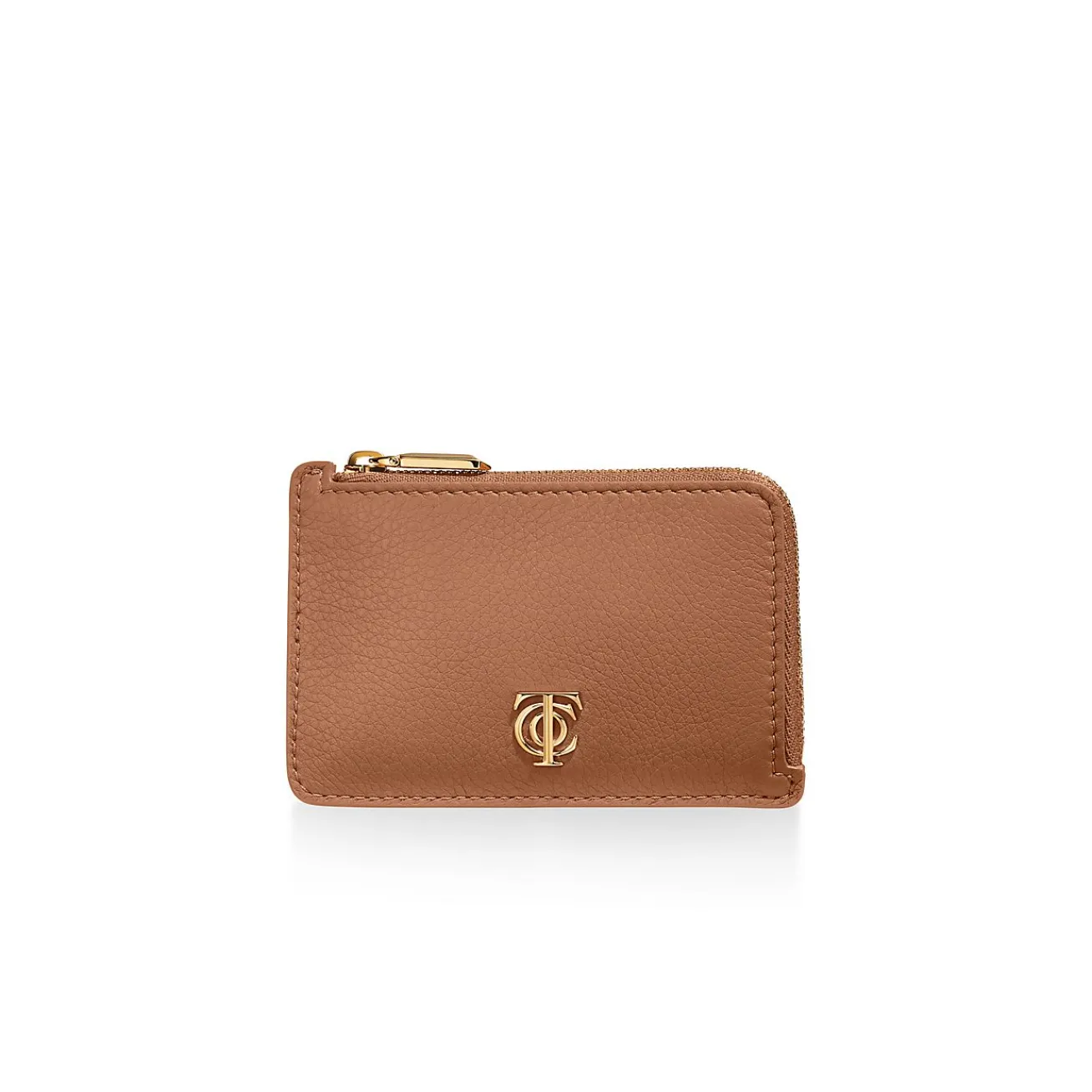 Tiffany & Co. T&CO. Zip Card Case in Clay Brown Leather | ^Women Small Leather Goods|Women's Accessories