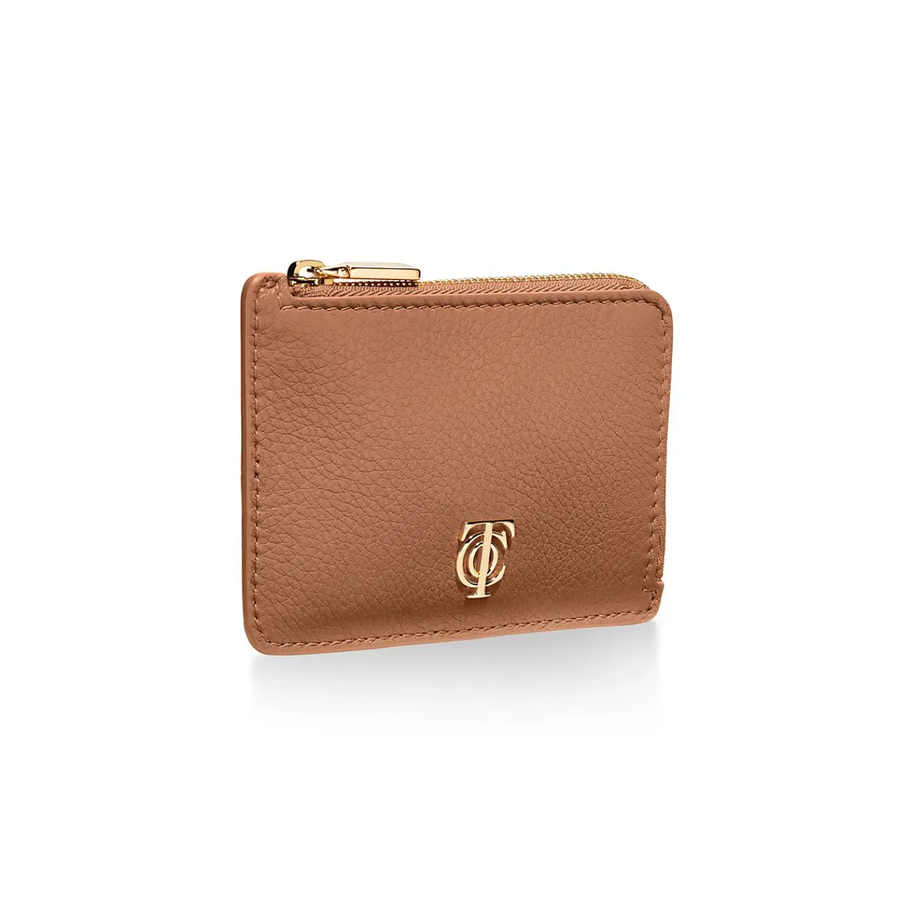 Tiffany & Co. T&CO. Zip Card Case in Clay Brown Leather | ^Women Small Leather Goods|Women's Accessories