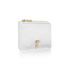 Tiffany & Co. T&CO. Zip Card Case in White Leather | ^Women Small Leather Goods|Women's Accessories