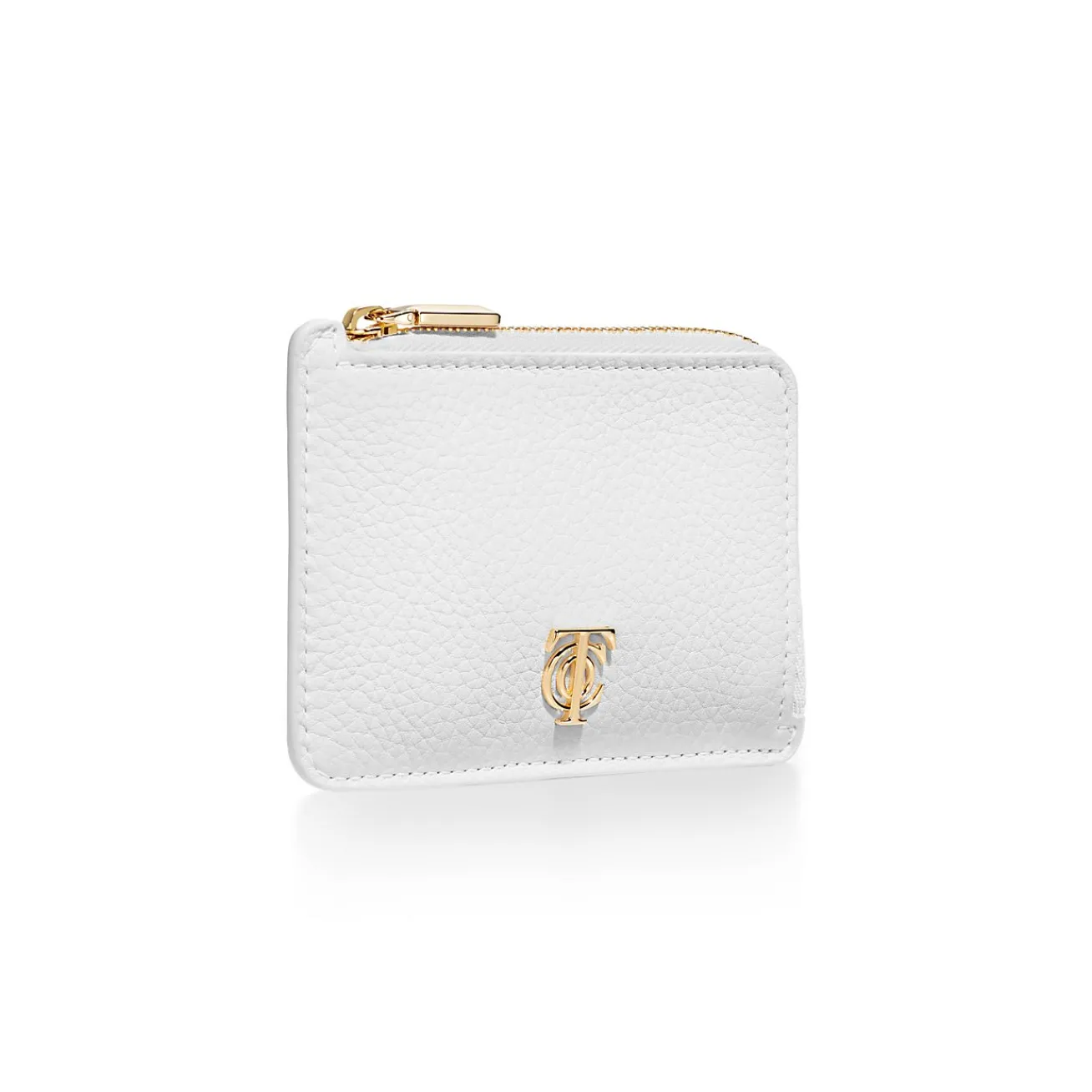 Tiffany & Co. T&CO. Zip Card Case in White Leather | ^Women Small Leather Goods|Women's Accessories