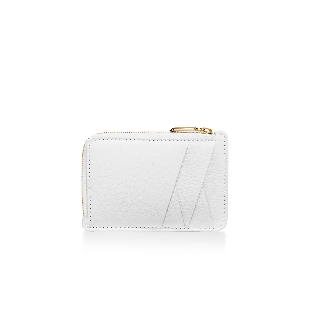 Tiffany & Co. T&CO. Zip Card Case in White Leather | ^Women Small Leather Goods|Women's Accessories