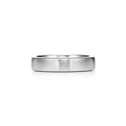 Tiffany & Co. The Charles Tiffany Setting Satin Finish Ring in Platinum, 5 mm Wide | ^ Rings|Men's Jewelry