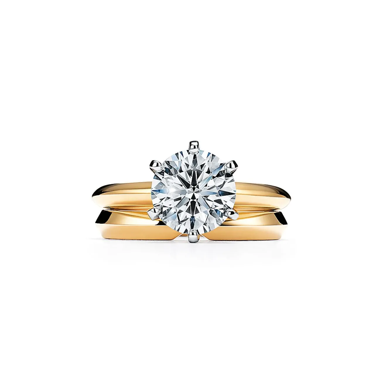 Tiffany & Co. The Tiffany® Setting in 18k yellow gold: world's most iconic engagement ring. | ^ Engagement Rings