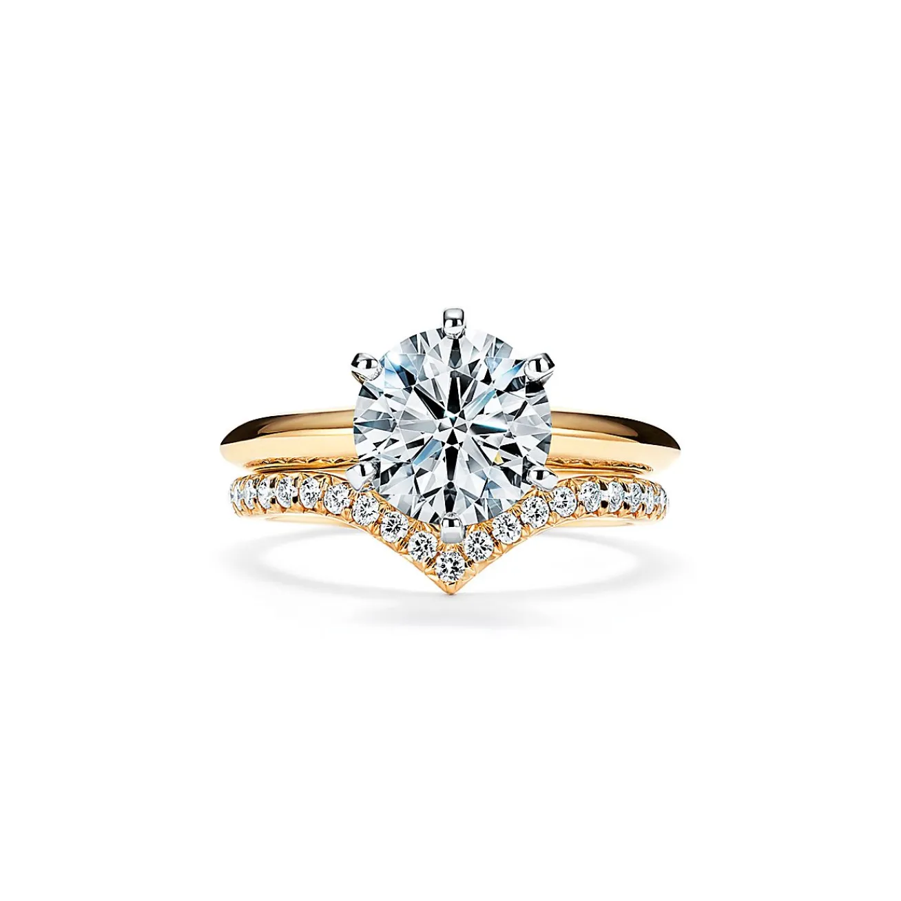 Tiffany & Co. The Tiffany® Setting in 18k yellow gold: world's most iconic engagement ring. | ^ Engagement Rings