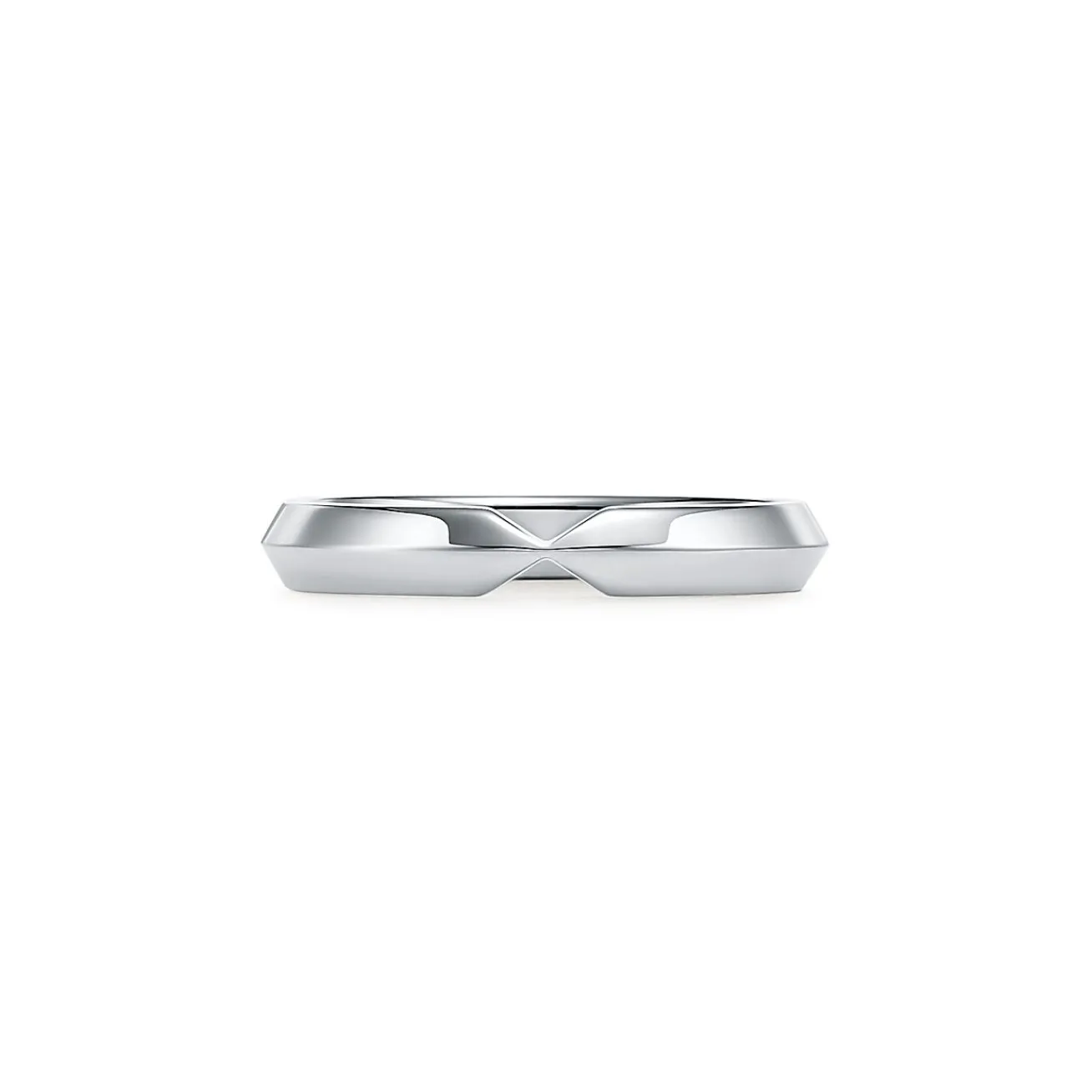 Tiffany & Co. The Tiffany® Setting nesting narrow band ring in platinum, 3 mm wide. | ^Women Rings|Stacking Rings