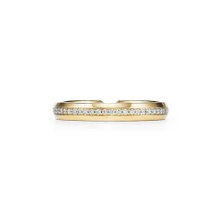 Tiffany & Co. The Tiffany® Setting nesting narrow band ring in 18k gold with diamonds. | ^ Rings|Gold Jewelry