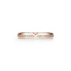 Tiffany & Co. The Tiffany® Setting nesting narrow band ring in 18k rose gold with diamonds. | ^Women Rings|Stacking Rings