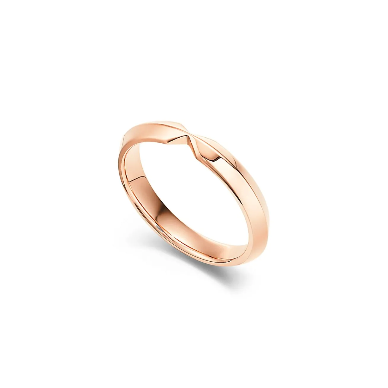 Tiffany & Co. The Tiffany® Setting nesting narrow band ring in 18k rose gold, 3 mm wide. | ^Women Rings|Stacking Rings