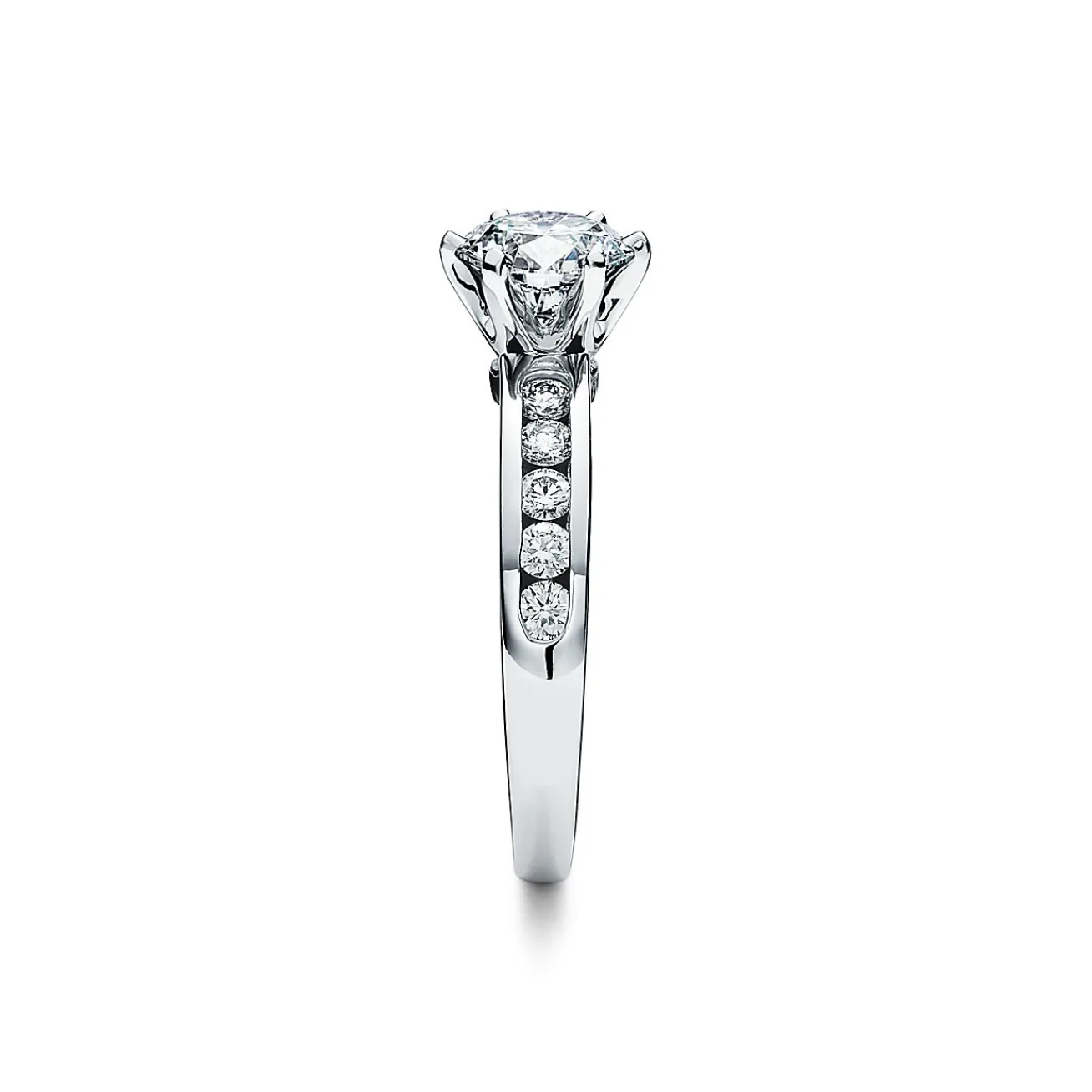 Tiffany & Co. The Tiffany® Setting with a diamond band: world's most iconic engagement ring. | ^ Engagement Rings