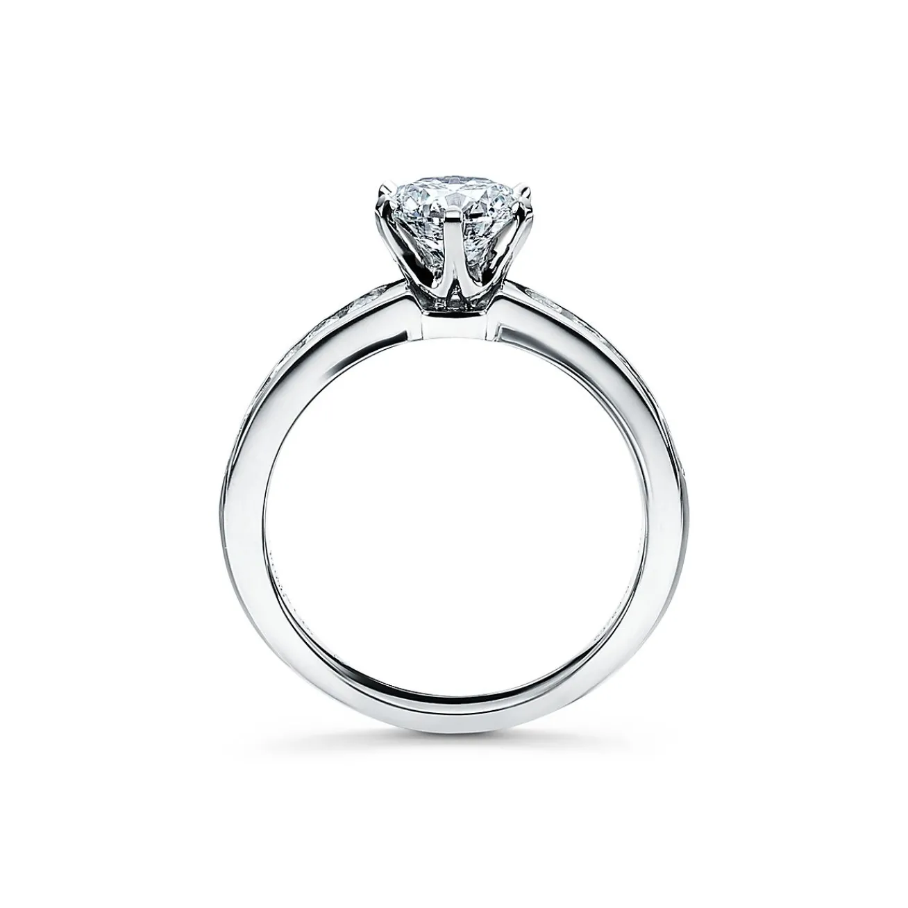 Tiffany & Co. The Tiffany® Setting with a diamond band: world's most iconic engagement ring. | ^ Engagement Rings