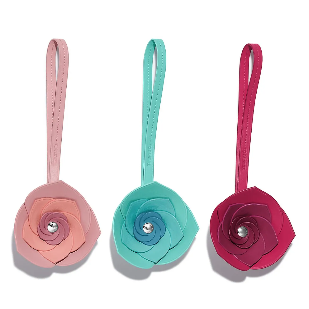 Tiffany & Co. ® Flower Bag Charm in Fuchsia Leather | ^Women Small Leather Goods|Women's Accessories