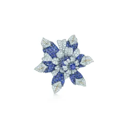Tiffany & Co. Schlumberger® Fleur de Mer clip of sapphires and diamonds. | ^ Brooches|Diamond Jewelry