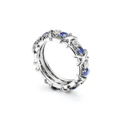 Tiffany & Co. Schlumberger® Sixteen Stone ring with diamonds and sapphires. | ^Women Rings|Men's Jewelry
