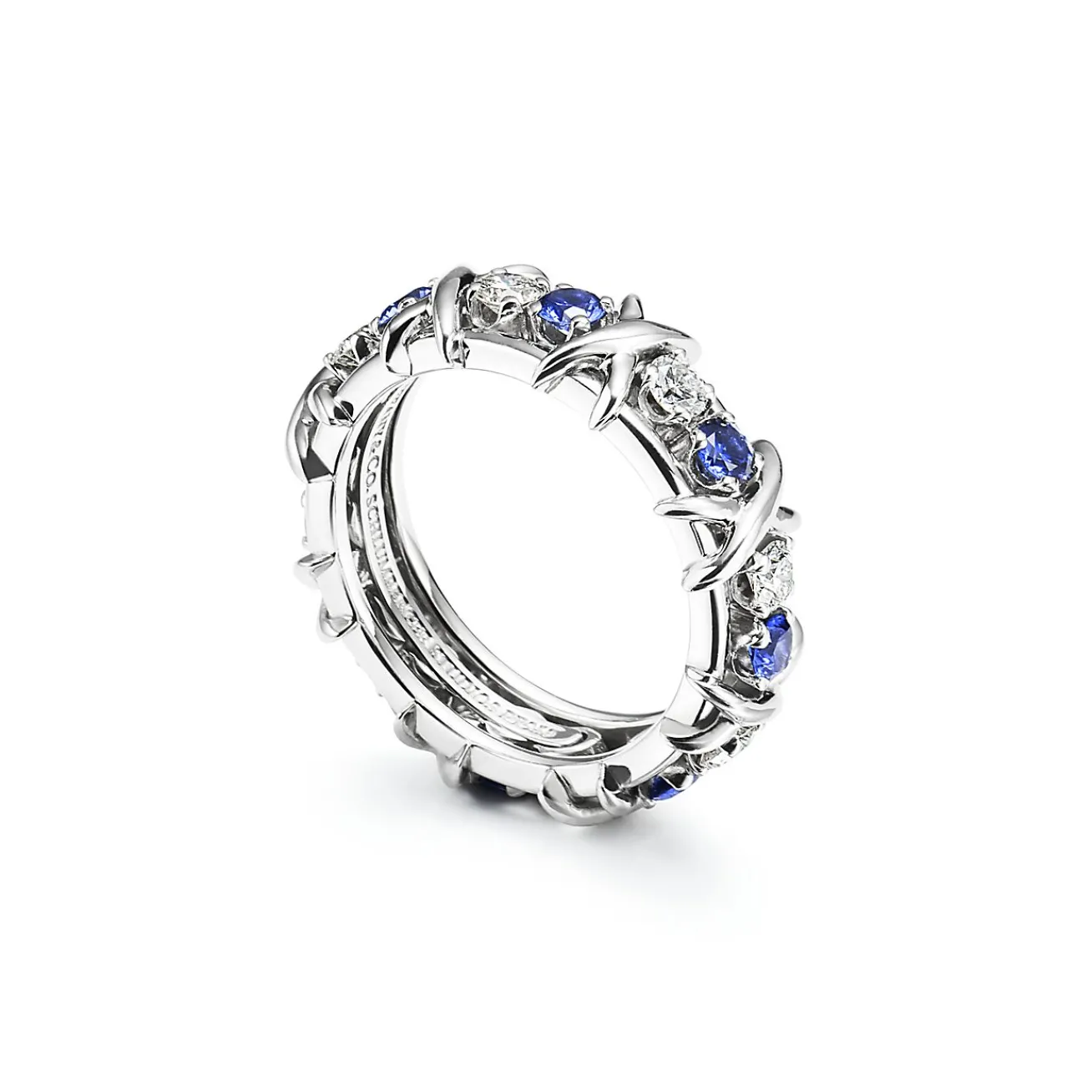 Tiffany & Co. Schlumberger® Sixteen Stone ring with diamonds and sapphires. | ^Women Rings|Men's Jewelry