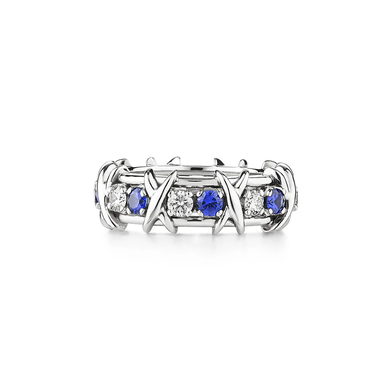 Tiffany & Co. Schlumberger® Sixteen Stone ring with diamonds and sapphires. | ^Women Rings|Men's Jewelry
