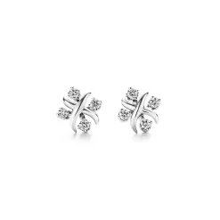 Tiffany & Co. Schlumberger® Lynn earrings in platinum with diamonds. | ^ Earrings|Gifts for Her