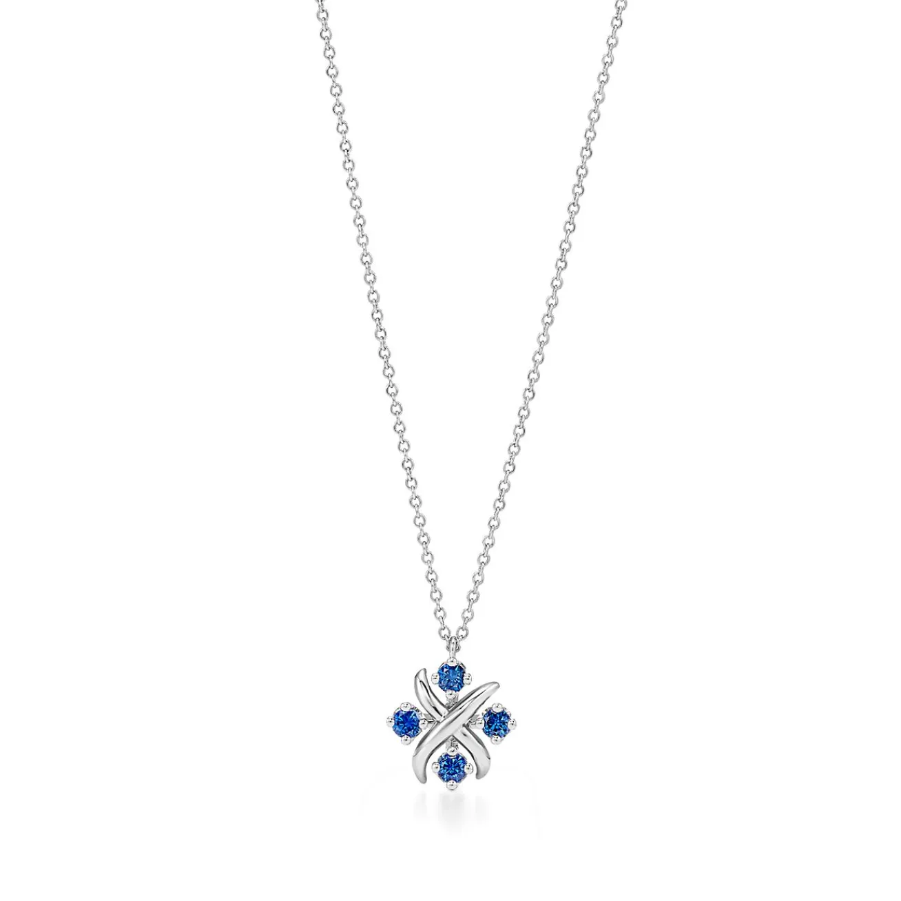 Tiffany & Co. Schlumberger® Lynn pendant in platinum with sapphires. | ^ Necklaces & Pendants|Gifts for Her