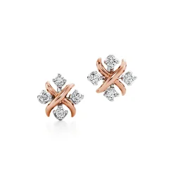 Tiffany & Co. Schlumberger® Lynn earrings in 18k rose gold with diamonds. | ^ Earrings|Rose Gold Jewelry