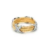 Tiffany & Co. Schlumberger® Rope Three-row X ring with diamonds. | ^ Rings|Gold Jewelry