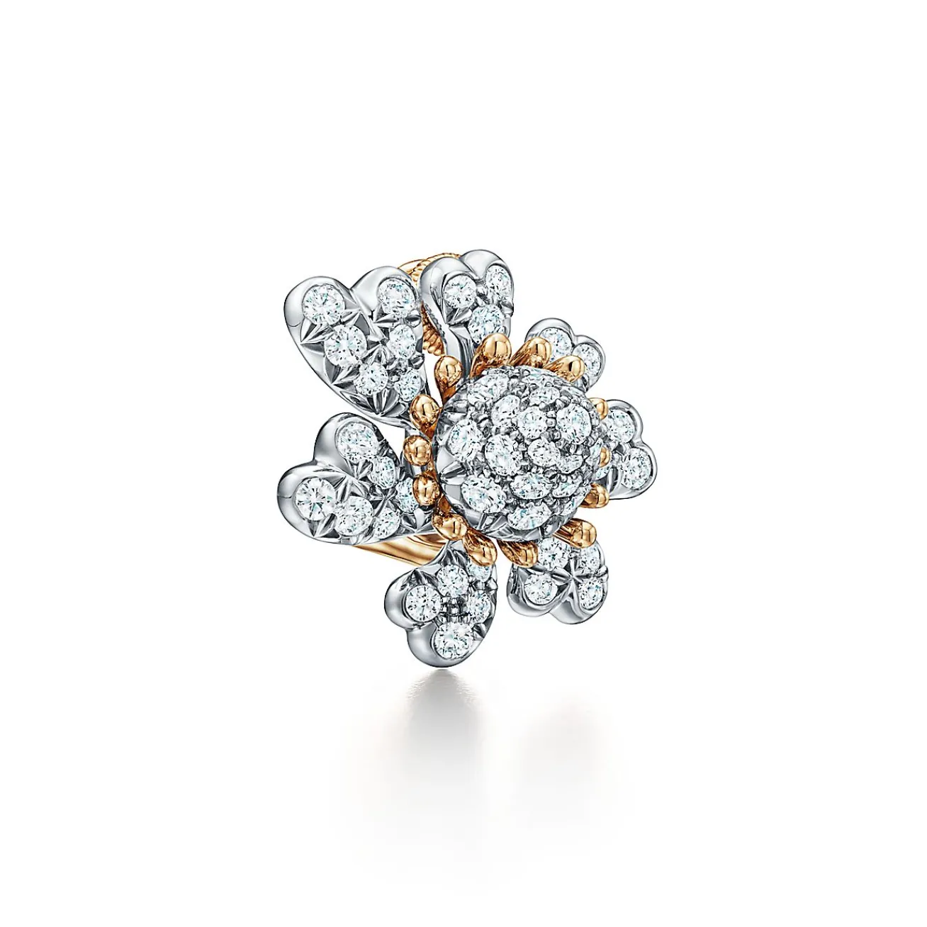 Tiffany & Co. Schlumberger® Cones with Petals Ear Clips in Platinum and Gold | ^ Earrings|Gold Jewelry
