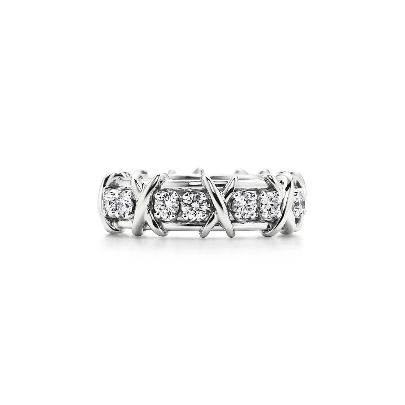 Tiffany & Co. Schlumberger® Sixteen Stone ring in platinum with diamonds. | ^Women Rings|Men's Jewelry