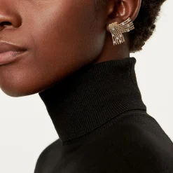 Tiffany & Co. Schlumberger® V-Rope ear clips with diamonds. | ^ Earrings|Gold Jewelry