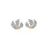 Tiffany & Co. Schlumberger® Three Leaves ear clips with diamonds. | ^ Earrings|Gold Jewelry