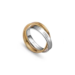 Tiffany & Co. Tiffany 1837® Interlocking Circles Ring in Yellow Gold and Sterling Silver | ^ Rings|Gifts for Her