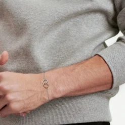 Tiffany & Co. Tiffany 1837® Interlocking Circles Chain Bracelet in Sterling Silver and Rose Go | ^ Bracelets|New Jewelry