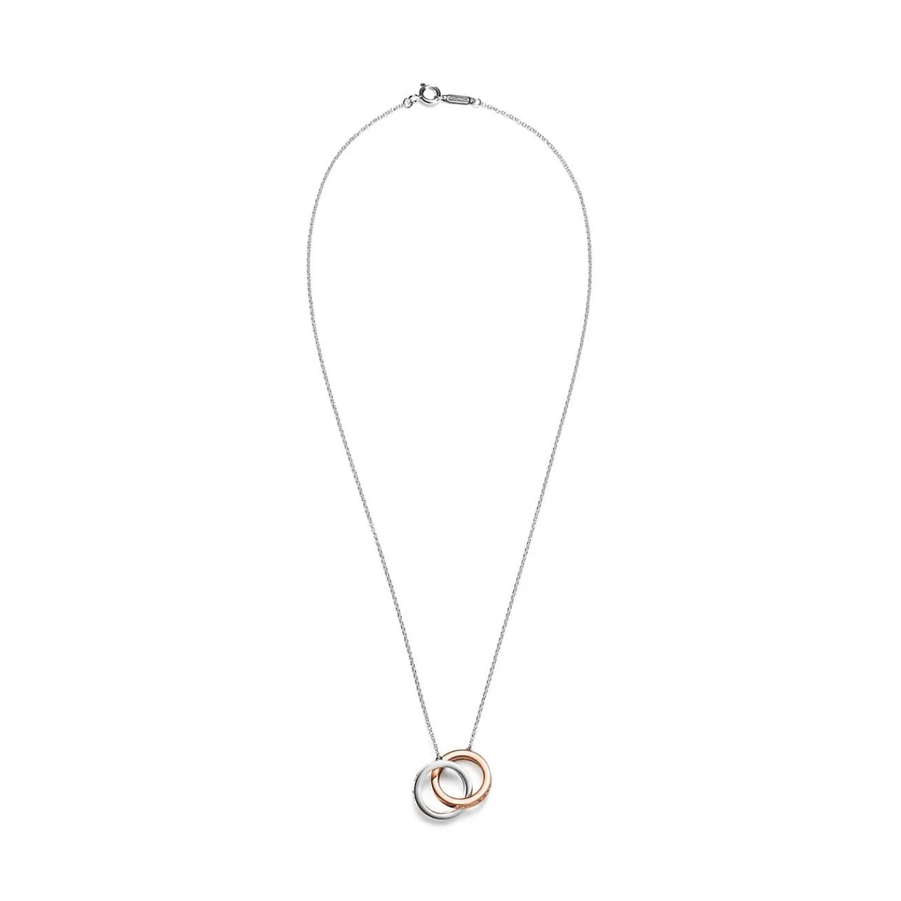 Tiffany & Co. Tiffany 1837® interlocking circles pendant in sterling silver and 18k rose gold. | ^ Necklaces & Pendants|Gifts for Her