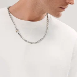 Tiffany & Co. Tiffany 1837® Makers chain necklace in sterling silver and 18k gold, 24