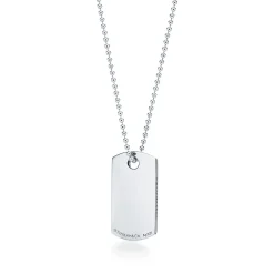 Tiffany & Co. Tiffany 1837® Makers I.D. tag pendant in sterling silver, 24". | ^ Necklaces & Pendants|Men's Jewelry