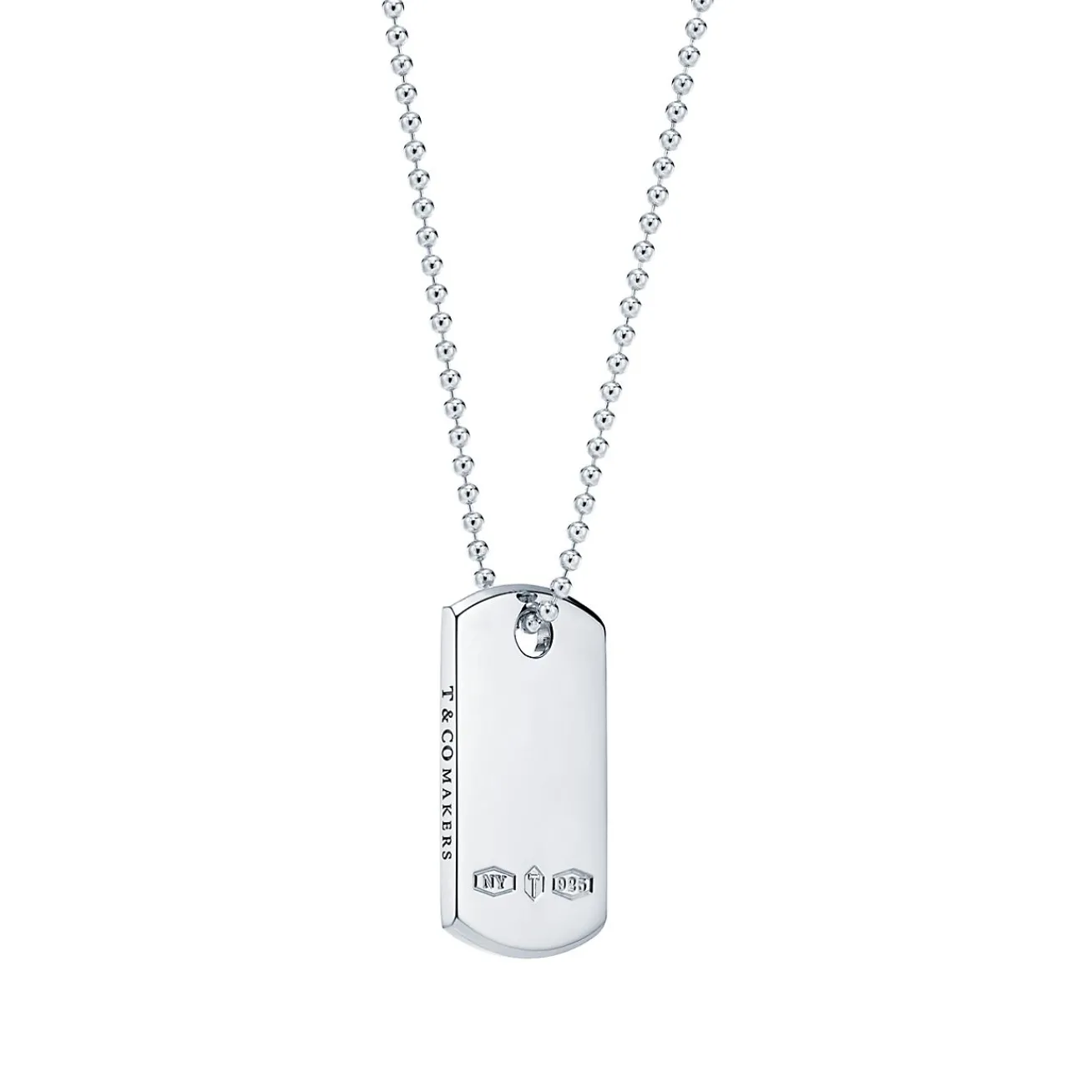 Tiffany & Co. Tiffany 1837® Makers I.D. tag pendant in sterling silver, 24". | ^ Necklaces & Pendants|Men's Jewelry