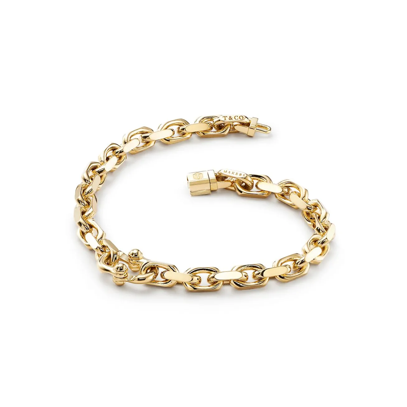 Tiffany & Co. Tiffany 1837® Makers narrow chain bracelet in 18k gold, medium. | ^ Bracelets|Men's Jewelry