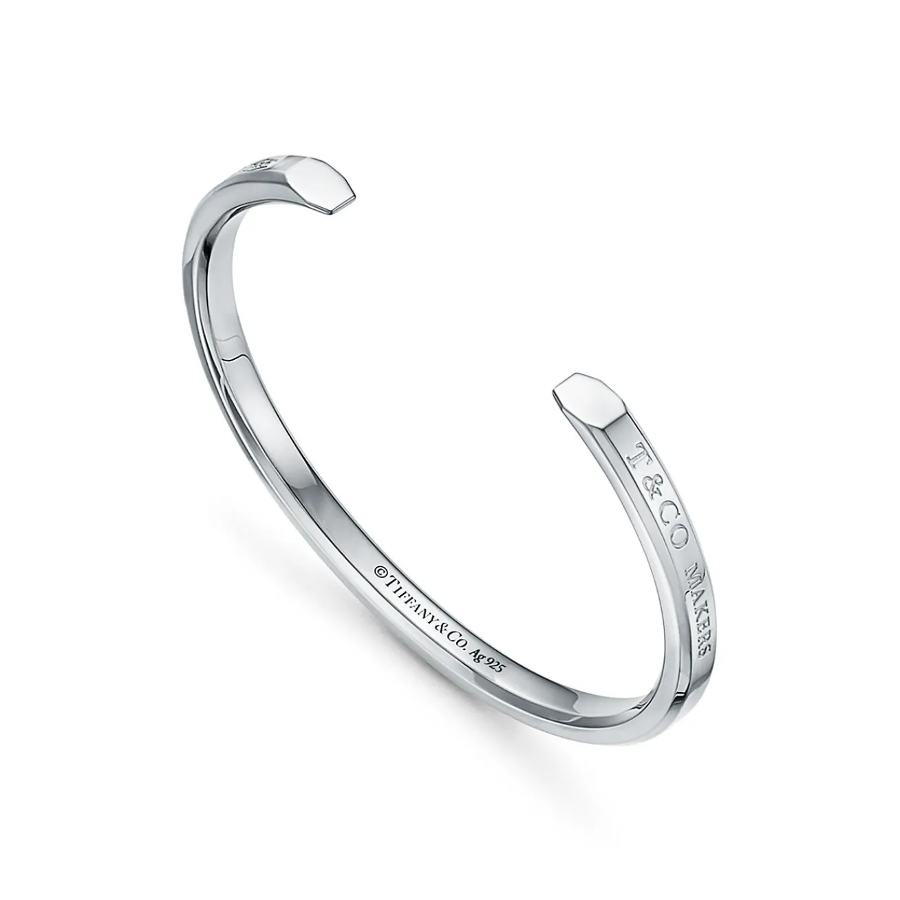 Tiffany & Co. Tiffany 1837® Makers narrow cuff in sterling silver, medium. | ^ Bracelets|Men's Jewelry