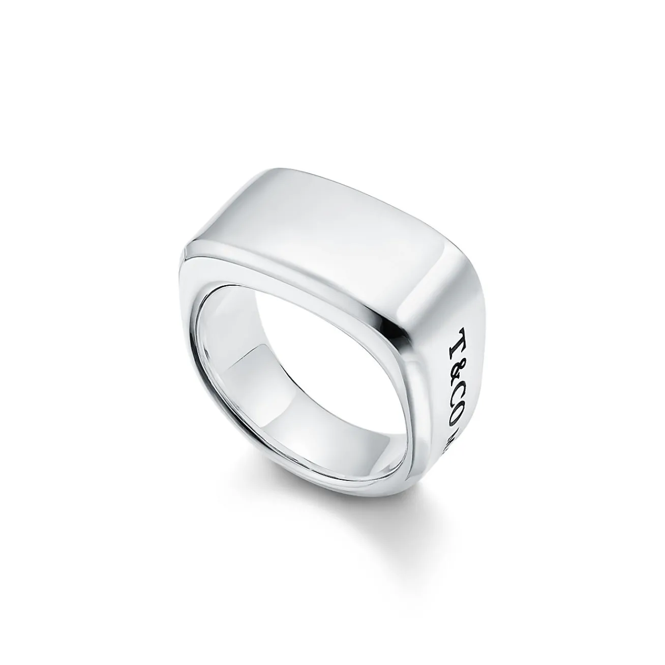Tiffany & Co. Tiffany 1837® Makers signet ring in sterling silver, 12 mm wide. | ^ Rings|Men's Jewelry