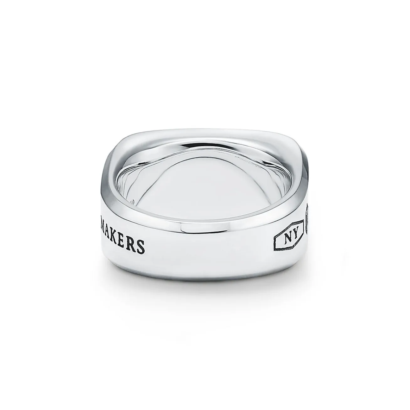 Tiffany & Co. Tiffany 1837® Makers signet ring in sterling silver, 12 mm wide. | ^ Rings|Men's Jewelry
