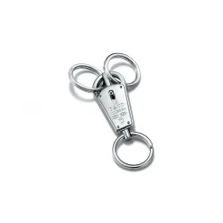 Tiffany & Co. Tiffany 1837 Makers valet key ring in sterling silver and stainless steel. | ^ Key Rings|Accessories