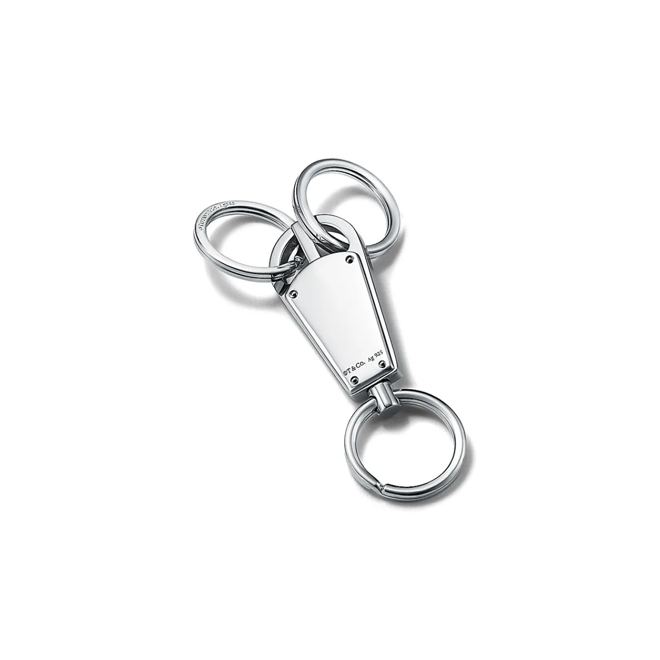 Tiffany & Co. Tiffany 1837 Makers valet key ring in sterling silver and stainless steel. | ^ Key Rings|Accessories