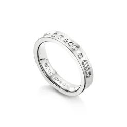 Tiffany & Co. Tiffany 1837® Ring in White Gold with Diamonds, Narrow | ^ Rings|Men's Jewelry