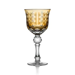 Tiffany & Co. Tiffany Berries White Wine Glass in Amber Yellow Lead Crystal | ^ Glassware & Barware|Bar & Drinkware
